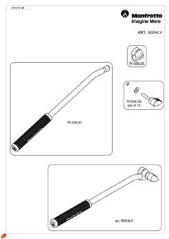 Manfrotto R1036,33 фиксатор ручки для видеоголовок 500 серии - фото 100351