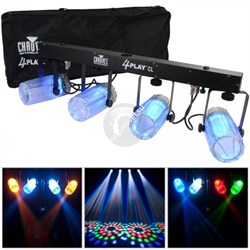 CHAUVET 4 Play комплект из 4 светодиодных эффектов 'лунный цветок' на Т-образной перекладине и транспортировочного чехла - фото 10579