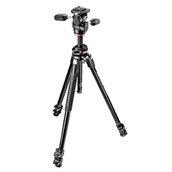 MK290DUA3-3W штатив алюм. MT290DUA3 + головка MH804-3W DUAL 3/175,5/74/2,59/4 (сек/выс/слож/вес/нагр) черный - фото 106867