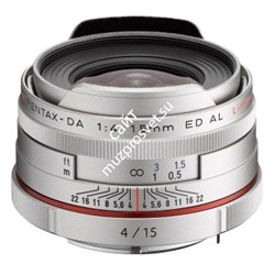 Объектив Pentax HD DA 15mm f/4 AL Limited Silver - фото 108272