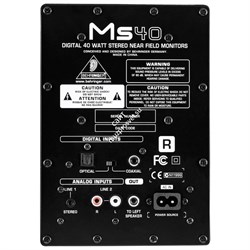 BEHRINGER MS40 2-полосная мониторная система (пара 4,75' мониторов), 2 х 20 Вт, цифровой и 2 аналоговых стереовхода - фото 10918