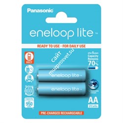 Panasonic Eneloop Lite AA 950 2BP (BK-3LCCE/2BE) - фото 109539