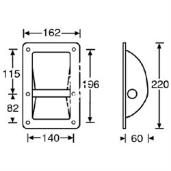 ADAM HALL 3402 - ручка для колонки, металл, 162х220 мм - фото 112093