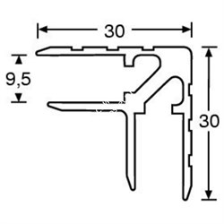 ADAM HALL 6107 - профиль угловой алюминиевый 30х30 мм (паз 9,5 мм), длина 4 м (цена за 1 м) - фото 112121