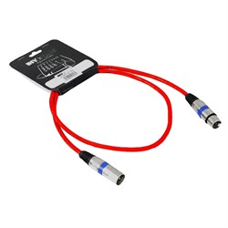 INVOTONE ACM1102/R - микрофонный кабель, XLR(папа) <-> XLR(мама),  длина 2 м (красный) - фото 113263
