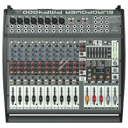 BEHRINGER PMP4000 - микшер-усилит,2x300 Втна8 Ом (2x600 Вт на 4 Ом), 1200 мост 8 Ом, 8 моно/4 стерео - фото 113708