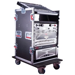 GATOR G-TOUR 10X14 PU - рэковый флайт-кейс, 10U верх,14U низ, на колесах,дерево,черный - фото 113827