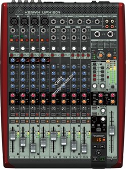 Behringer UFX1204  аналоговый микшер, 12 каналов, 4 мик.+4 лин. cтер.+2 AUX RET, 2AUX, MAIN/ALT3-4, FX,16x4USB/FireWire-audio24/96,4 комп,16 рек.100мм - фото 11386
