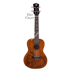 LUNA UKE TC MAH - укулеле, концерт, чехол , коричневая, лазерная гравировка - волшебные узоры - фото 114618