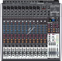 Behringer X2442USB аналоговый микшер, 16 каналов, 8 мик. + 2 мик.моно/лин. стерео + 2 лин.стерео + 4 AUX RET, 4 AUX (2 PRE/POST), 2 GROUP, DSP FX, USB-audio, Main L/R- XLR/Jack, 8 компрессоров, рэковое крепление в комплекте - фото 11485