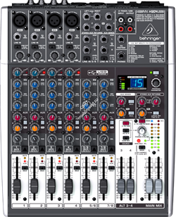 Behringer X1204USB аналоговый микшер, 10 каналов, 4 мик. + 2 лин. стерео + 1 AUX RET, 2 AUX (1 PRE/POST), Mute-MAIN/ALT3-4, DSP FX, USB-audio, Main L/R- Jack, 4 компрессора - фото 11497
