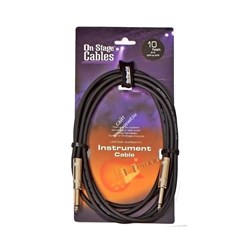 ONSTAGE IC-10 - инструментальный кабель, 6.3 джек моно <-> 6.3 джек моно, длина  3.05м. - фото 115055