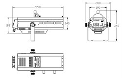 INVOLIGHT LEDFS150 - следящая LED пушка, белый светодиод 150 Вт (LED Engin), DMX-512 - фото 115670