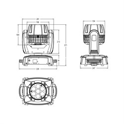 INVOLIGHT LEDMH720W - голова вращения (WASH), LED 7x 20 Вт RGBW, DMX-512 - фото 116296