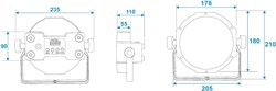 INVOLIGHT SLIMPAR784 - светодиодный прожектор, 7х8 Вт RGBW мультичип, DMX-512 - фото 116306