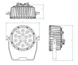 INVOLIGHT LEDPAR154W - всепогодный LED прожектор,  RGBW 15x 8Вт, IP65, DMX-512 - фото 116323