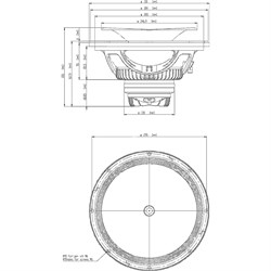 EIGHTEEN SOUND 12NCX750H - 12'' динамик СЧ-драйв., неодим, 8 Ом, 800 Вт AES, 102 дБ, 80...5500 Гц - фото 118893