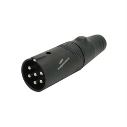 AMPHENOL AP-6-12 - разъем кабельный  6 контактов, "папа", корпус - пластик, черный - фото 119334