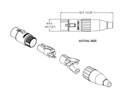 AMPHENOL AC3F - разъем XLR кабельный мама , 3 контакта, штампованные контакт - фото 119377