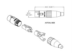 AMPHENOL AC3FB - разъем XLR кабельный мама , 3 конт. штампованные контакты, цвет - черный, - фото 119381