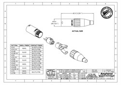 AMPHENOL AC5M - разъем XLR кабельный папа , 5 контактов, точеные контакты, цвет - никель - фото 119395
