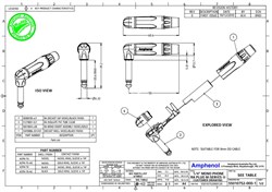 AMPHENOL ACPM-TN - джек моно, угловой, кабельный, 6.3 мм, корпус термопластик, цвет - никель - фото 119426
