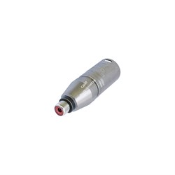 Neutrik NA2MPMF - адаптер-переходник, RCA Female «мама» с красным изолятором -> XLR 3 Male «папа» - фото 120002