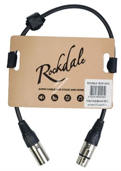 ROCKDALE MC001-30CM готовый микрофонный кабель, разъёмы XLR, длина 30 см - фото 12013