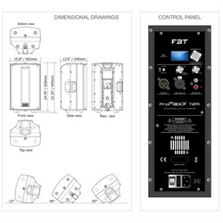 FBT PROMAXX 112A - двухполосная, активная, 700 Вт НЧ+200 Вт ВЧ, 126 дБ SPL, 48 Гц - 20 кГц - фото 120179