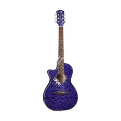 LUNA FLO PF QM LEFTY PASSIONFLOWERS - электроакустическая гитара дредноут с вырезом ЛЕВОСТОРОННЯЯ - фото 121408