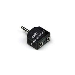 INVOTONE AD170 - переходник джек стерео 3,5мм <-> 2 х джек 3,5мм (гнездо), корпус пластик - фото 122037