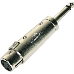 INVOTONE AD300 - переходник 3P XLR мама <>6.35мм моно джек папа, корпус металл - фото 123326