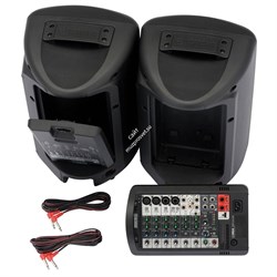 YAMAHA STAGEPAS 400B1M - система звукоусиления, 400 Вт (НЧ 200 Вт + ВЧ 200 Вт) с 1 микрофоном - фото 133454