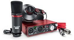 FOCUSRITE Scarlett 2i2 Studio 2nd Gen студийный комплект (Scarlett 2i2 2nd Gen, наушники, микрофон, ПО, микрофонный кабель). - фото 133788
