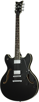 Schecter VINTAGE CORSAIR T.O.M. BLK Гитара полуакустическая, 6 струн, гриф: вклееный, дека: клен - фото 140650