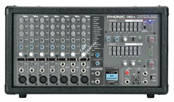 Phonic POWERPOD 740R Активный 7-и канальный микшерный пульт, 2х220Вт/4Ом (мост 440Вт/8Ом), USB, MP3 - фото 141180