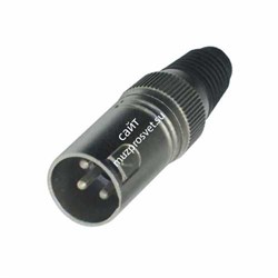 BESPECO XLR3MX Разъем XLR-M кабельный никель 3pin (упаковка  50 шт.) - фото 142013