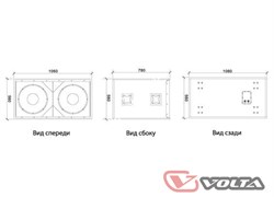 VOLTA MS-218  Акустическая низкочастотная система, профессиональная - сабвуфер. Мощность (RMS) 1400 Вт. Цвет черный. - фото 149439