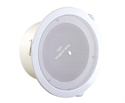 VOLTA CS-6FT Потолочный громкоговоритель с огнезащитным колпаком 6 Вт/3 Вт. Диапазон частот 90-18 000 Гц.  Цвет - белый. 12шт. в коробке: 58,2х39,2х29,5 см. - фото 150283