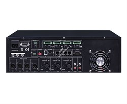 DSPPA MP-906 Активная аудиоматрица 4х4, 4 зоны c регулировкой  уровня выходного сигнала отдельной зоны, 4х60 Вт/100В,  3 микр, 2 лин входа. MP3 плеер, вход USB для FLACH памяти. Питание 220В - фото 150572