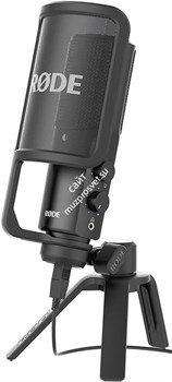 RODE NT-USB Универсальный USB конденсаторный микрофон с нулевой задержкой мониторинга и plug & play функциолналом. Совместим с PC, Mac, iPad и большинством Android планшетов,  частотный диапазон 20-20000 кГц, динамический диапазон >96 дБ, максимальное SPL - фото 152878