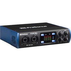 PreSonus Studio 26C аудио/MIDI интерфейс, USB-C 2.0, 2 вх/4 вых каналов, предусилители XMAX, до 24 бит/192кГц, MIDI I/O, ПО StudioLive Artist - фото 152910