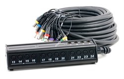 Cordial CYB 24-4 C мультикор (stagebox) 24xinput, 4xoutput, XLR male, 30,0 м, черный - фото 153213
