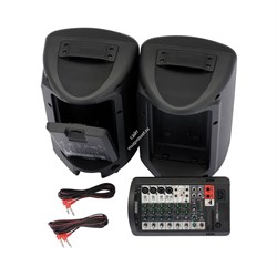 YAMAHA STAGEPAS 600B2M - система звукоусиления 680 Вт (340 Вт + 340 Вт) с 2 микрофонами - фото 154861