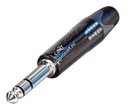 Neutrik NP3X-BAG кабельный разъем Jack 6.3мм TRS (стерео) штекер, компактный черненый корпус диаметром 14.5мм - фото 155001