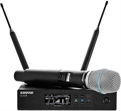SHURE QLXD24E/B87A G51 вокальная радиосистема с ручным передатчиком BETA87A, частотный диапазон 470-534 MHz - фото 156145