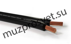 Профессиональный инсталляционный спикерный (акустический) кабель, 16AWG (2x1,306mm2), черный, 65/0,16mm OFC (99,97%), бухта 100m - фото 157112
