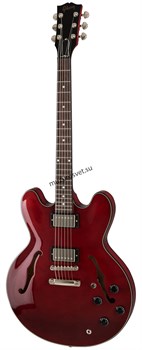 GIBSON 2019 ES-335 STUDIO WINE RED полуакустическая электрогитара, цвет красный, в комплекте кейс - фото 160148