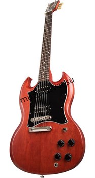 GIBSON SG Tribute Vintage Cherry Satin электрогитара, цвет вишневый, в комплекте кожаный чехол - фото 160513