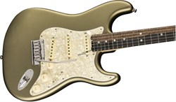 FENDER AM ELITE STRAT EB SATIN JPM электрогитара, цвет зеленый металлик, в комплекте кейс - фото 160605